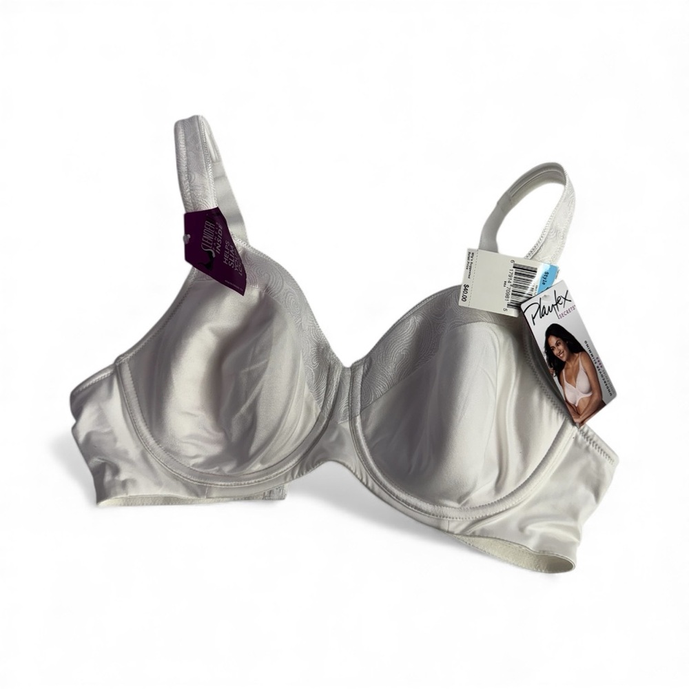 NWT Playtex Secrets Bra White 36C Undercover Slimming 4S83